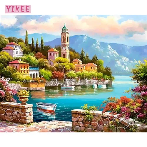 GX630 Diy Цифровая масляная краска по номерам, картина по номерам monet, картина маслом по номерам морской пейзаж - Цвет: GX630