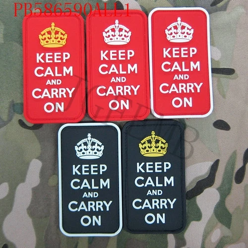 

Keep Calm and Carry on United Kingdom Morale 3D PVC patch