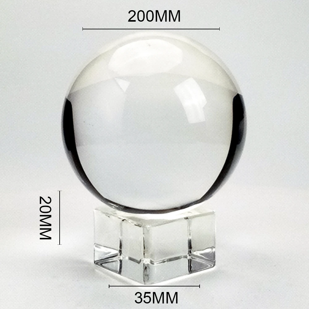 

K9 Clear Chandelier Lens Ball Crystal Glass Ball Crystal Ball Stand For Sphere Photography Decoration Home Decorative Ball Globe