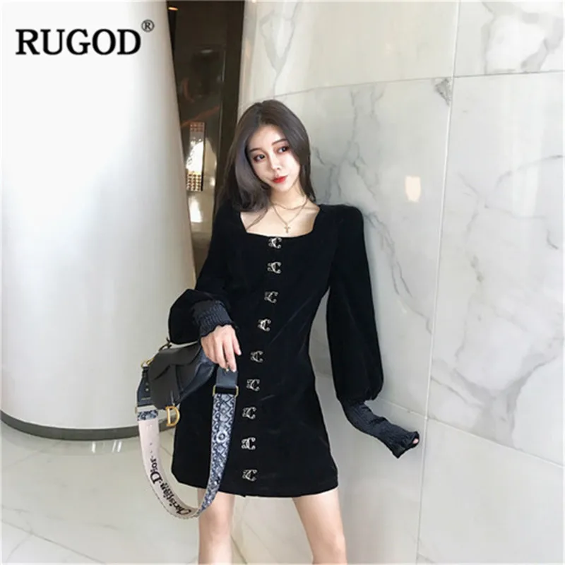 Женское платье с рукавом Бишоп RUGOD элегантное облегающее в Корейском стиле