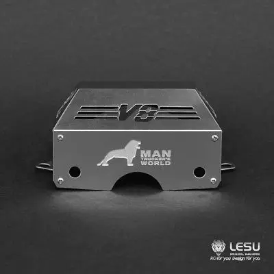 LESU 1/14 RC Tmy MAN седельный тягач модель металлическая коробка передач крышка двигателя TH04752