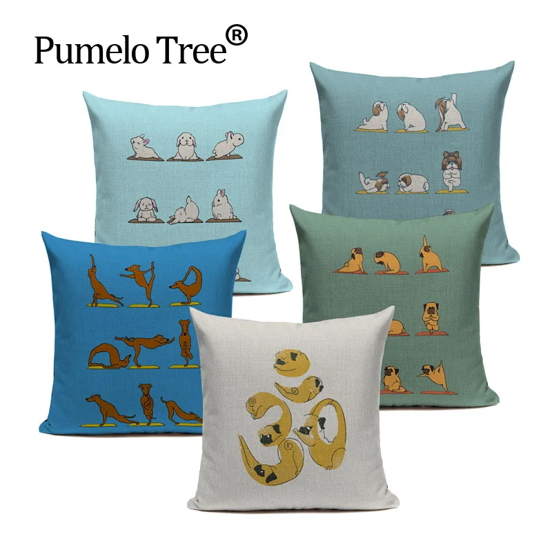 Чехол для мобильного телефона с изображением мопса собаки кролика|cushion cover|throw pillow