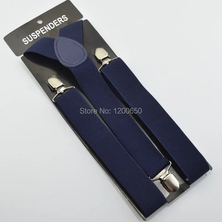 Подтяжки унисекс эластичные 120 см ширина 3 5 см|elastic braces|navy blue suspendersblue suspenders |