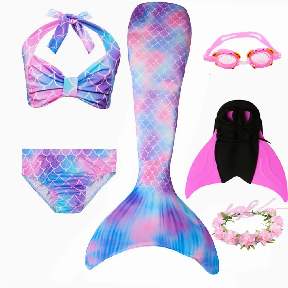 Детский купальный костюм Русалочки с моноластами для купания новинка 2019|Костюмы