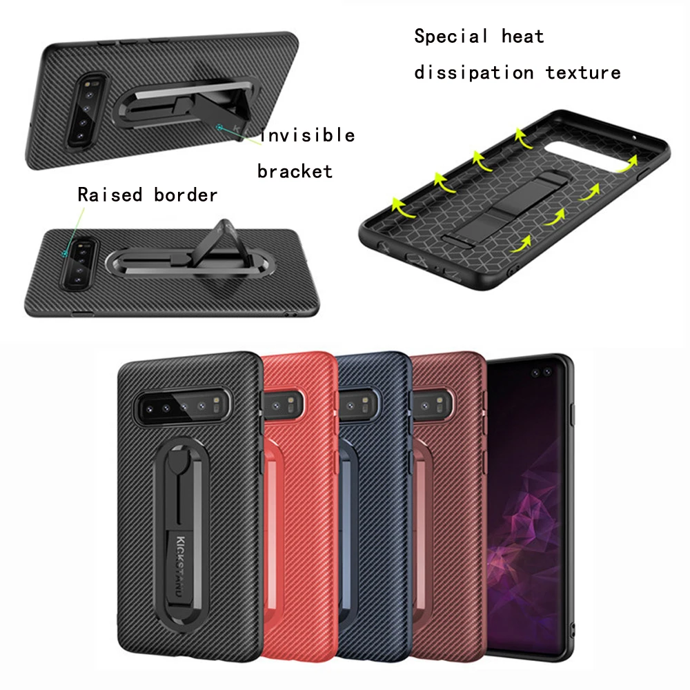 УГЛЕРОДНЫЙ волоконный кронштейн чехол для телефона samsung Galaxy S7 край S8 S9 S10 плюс