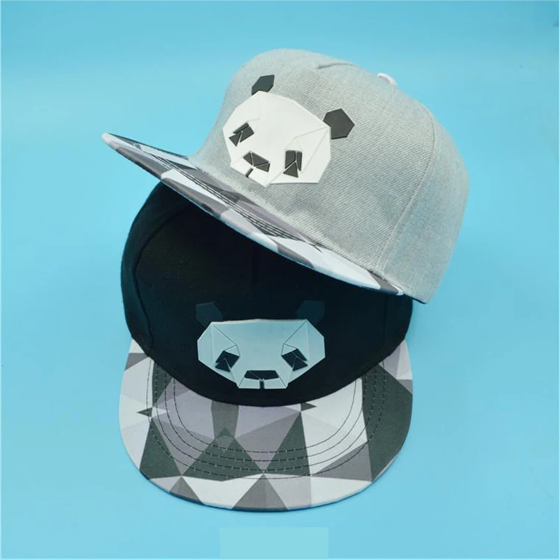 2018 Летние регулируемые хип хоп бейсболки с мультяшной пандой Снэпбэк Шапки для