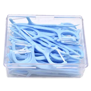 100 шт.2 коробки, зубная нить, межзубная щетка, зубная нить, пластиковая нить для зубной щетки