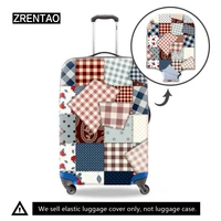 zrentao designer travel luggage cover polyester elastic trolley suitcase protector dirt proof personalized travelling accessory