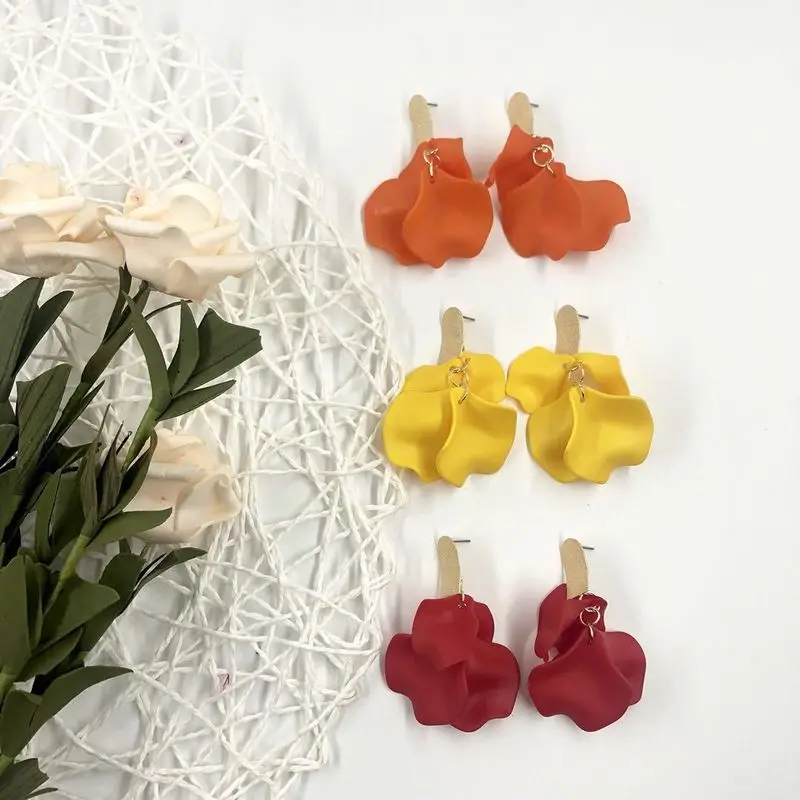 Серьги из нержавеющей стали, Brincos Brinco, новинка, темперамент, феи, Длинные лепестки, акриловые серьги, серьги, опт, для сцены