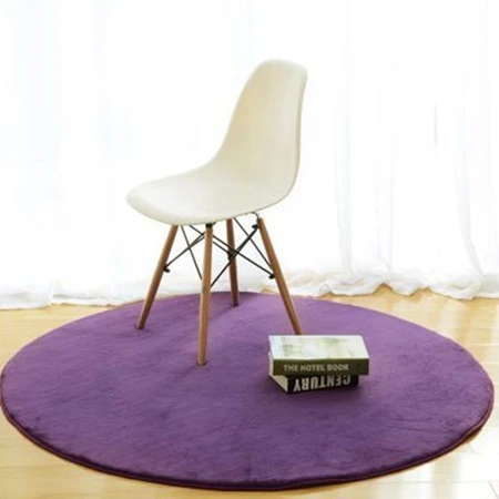 Solid Color Carpet Японский однотонный ковер, толстые мягкие Меховые коврики, серый, зеленый, хаки, Круглый напольный коврик для гостиной, ванной комнаты, круглый коврик для йоги - Цвет: Solid Color Carpet