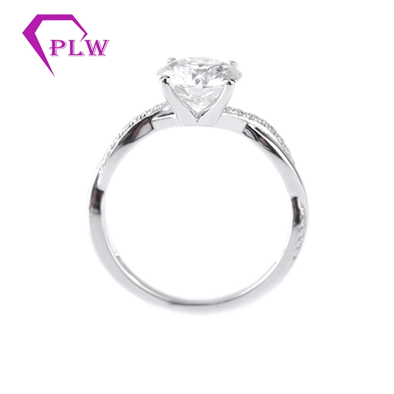 Прованс ювелирные изделия 14 к белое золото 1ct 6 5 мм 1 0 8 D цвет бриллиант солитер