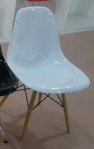 Glossy White Прозрачный Акриловый Обеденный стул со спинкой пластик и стул с металлическими ножками/пластиковый обеденный стул/современный дизайн популярный обеденный стул - Цвет: Glossy White