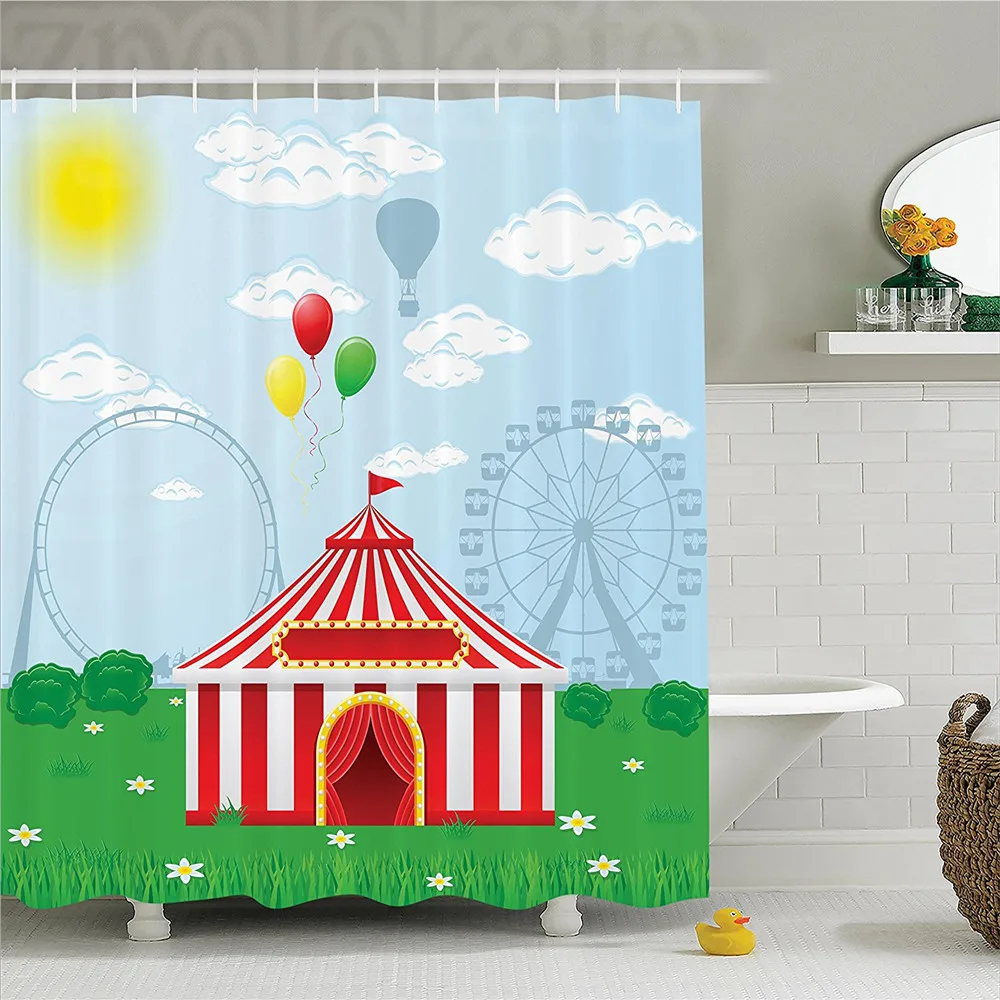 Цирковая палатка на природе иллюстрация облака солнце трава Луг Досуг