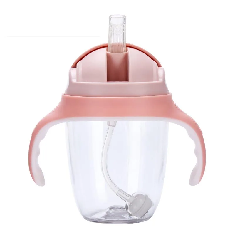 Чашка для кормления детская 300 мл с ручкой из соломы|Бутылки воды| |