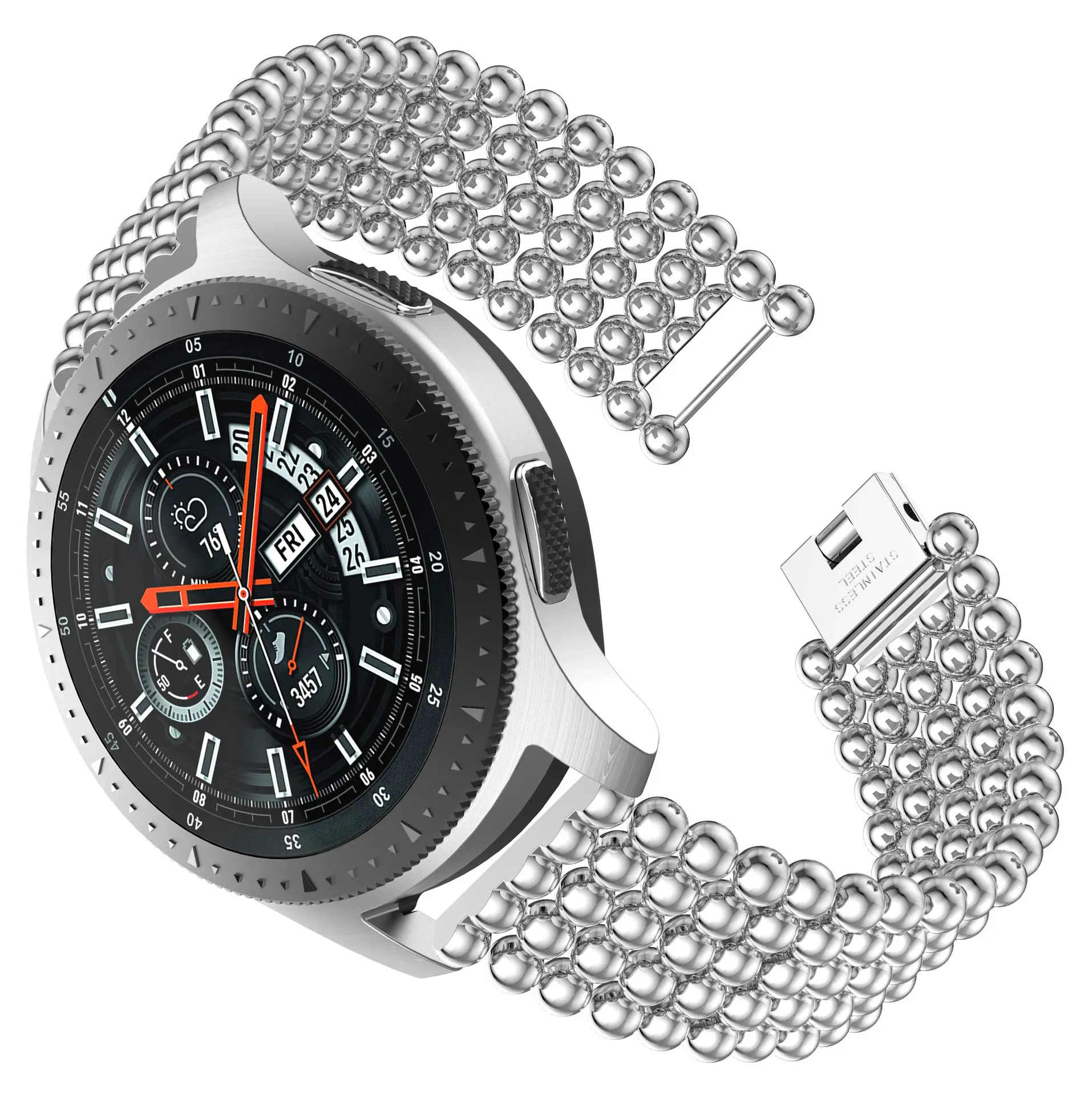22 мм ремешок для часов из нержавеющей стали для samsung gear S3 Class/Frontier/Galaxy wacth 46 мм ремешок металлический Смарт-часы браслет ремень