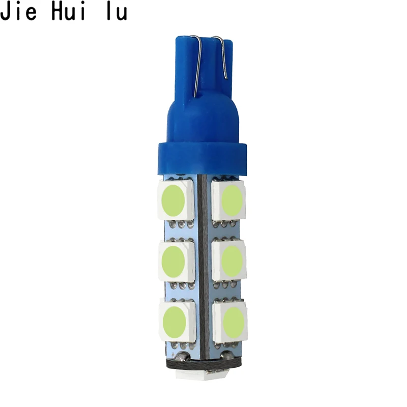 T10 13 SMD 5050 белый авто светодиодный Поворотники боковые светильник AC/DC 12V 13led 194 168 W5W Клин 13SMD лампы интерьерные светильники