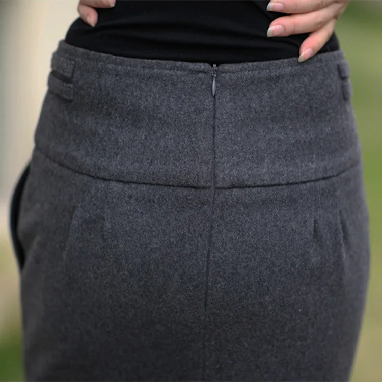 Женская офисная юбка карандаш LOGAMI черная темно серая облегающая мини с высокой