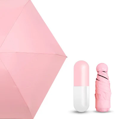 Umbrella -capsule C FUNBAKY 8 цветов 5 складной непродуваемый складной капсула маленький мини Зонт Карманный УФ Дождь женский светильник для защиты от солнца - Цвет: Umbrella -capsule C