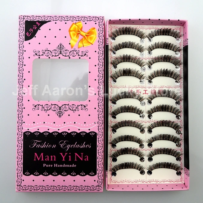 10 пар коричневых накладных ресниц ручной работы модные лахские глаза