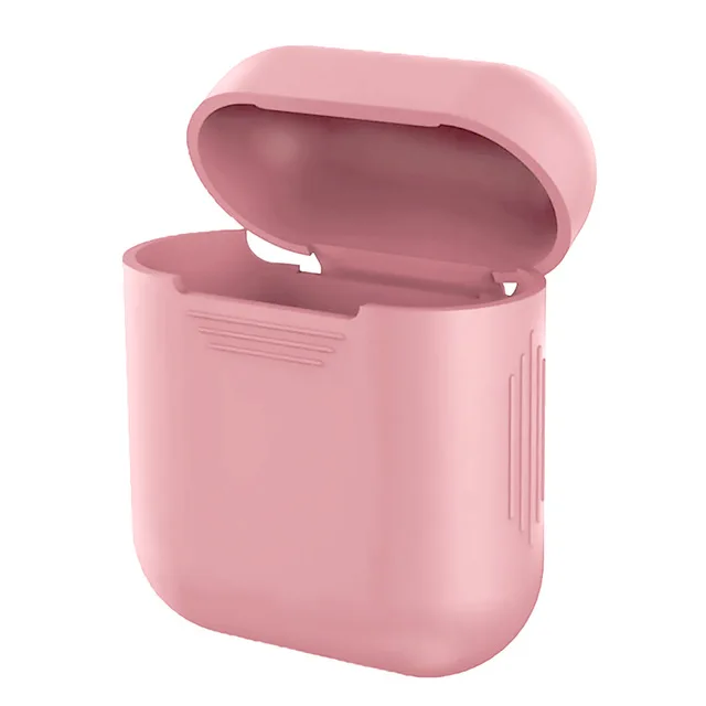 Pink 7 цветов силиконовый защитный чехол для Airpods 2 рукав противоударный чехол для беспроводной Bluetooth наушники Air Pods защитный чехол - Цвет: Pink