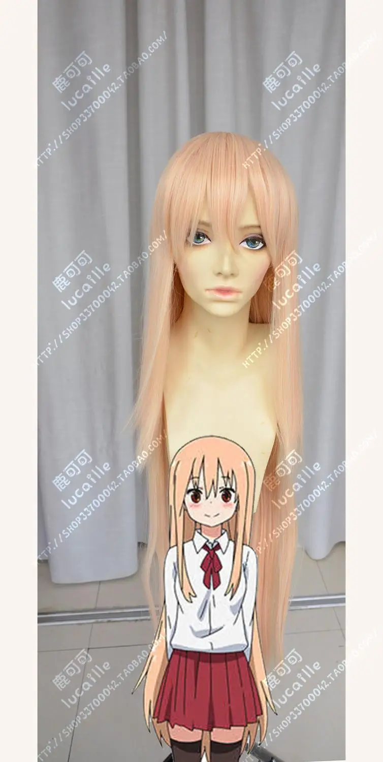 

Аниме Himouto! Умару-Чан мультипликационный персонаж дома Умару косплей парик 100 см длинный оранжевый термостойкие синтетические волосы парик...