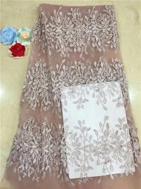 Фиолетовая африканская кружевная ткань 2019 высокого качества кружева с бисером