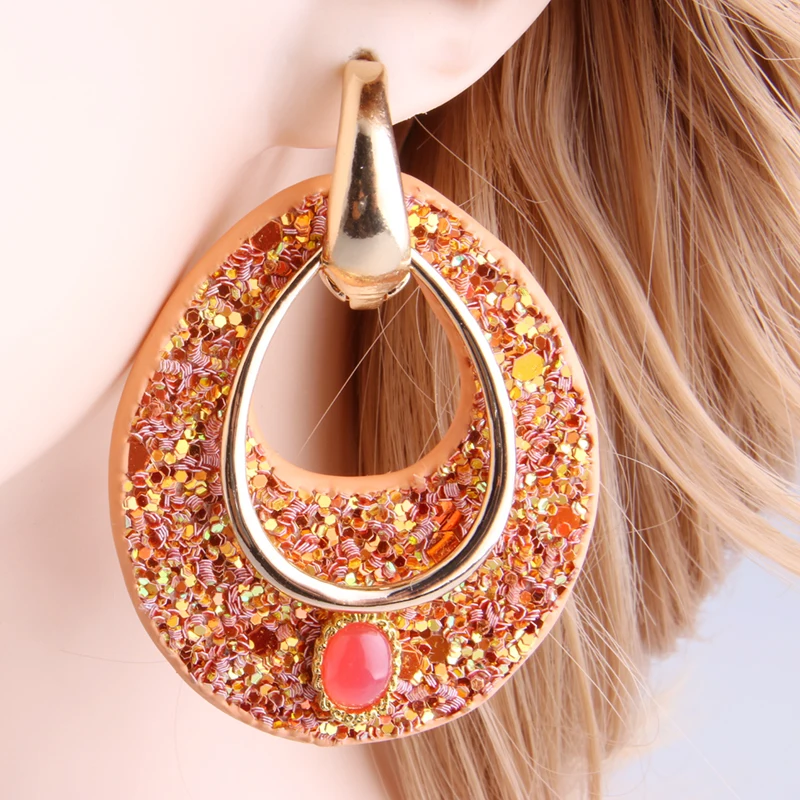 NeeFu WoFu большие серьги болтающиеся в воде кожаные аксессуары Обесцвечивающий