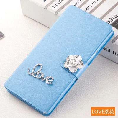Blue Love Camellia Роскошный чехол-книжка AXD для samsung Galaxy A10 A20 A30 A40 A50 M10 M20 M30 S10 Plus s10e, чехол для телефона с бриллиантами - Цвет: Blue Love Camellia