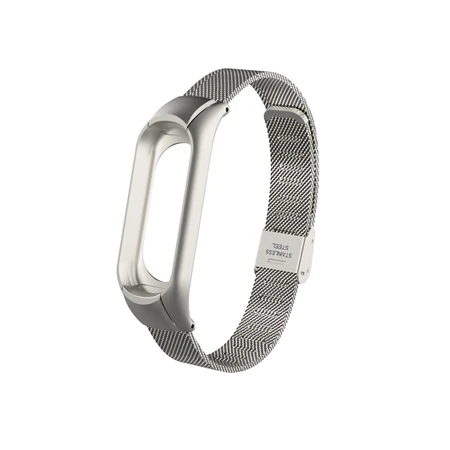 buckle silver Сменный Браслет mi band 3, металлический ремешок на запястье, браслет из нержавеющей стали, браслет mi Band 3, ремешок для Xiaomi mi band 3, аксессуары - Цвет: buckle silver