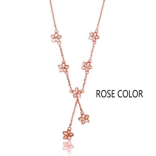 18K Rose Gold 18k ожерелье из чистого золота 750 цепочка счастливый клевер женский подарок для девочки хорошее ювелирное изделие высокое качество высококлассные вечерние модные скидки Новинка - Цвет камня: 18K Rose Gold