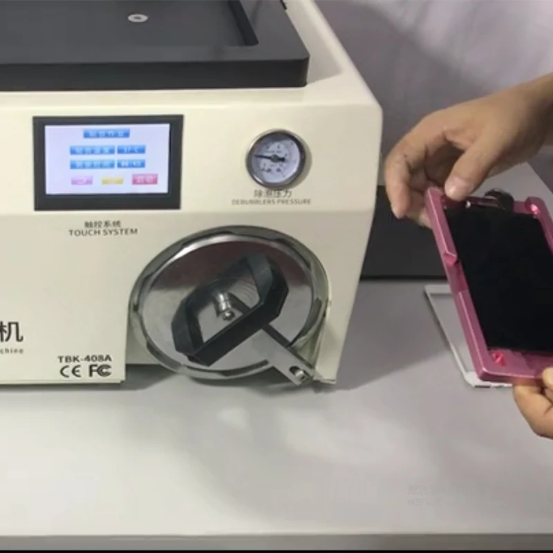 Новейший TBK-408A 15 дюймов мобильный телефон lcd ламинатор машина с прозрачной крышкой и Автоклавный пузырь для удаления