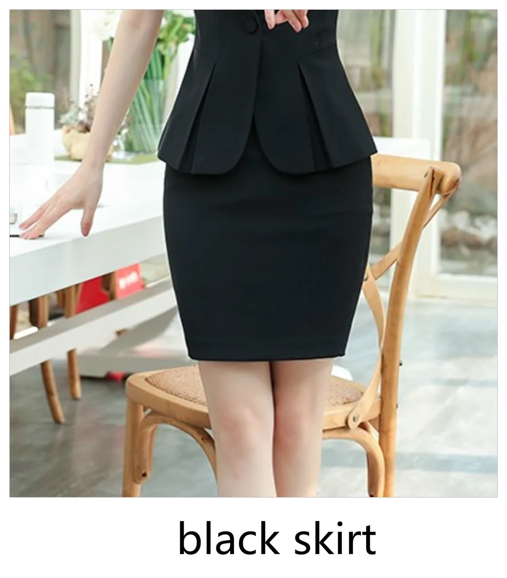 Black Skirt OL классический короткий рукав на одной пуговице с v-образным вырезом Jaqueta Feminina Куртка Блейзер Feminino офисная форма стильный дизайн для женщин формальный - Цвет: Black Skirt