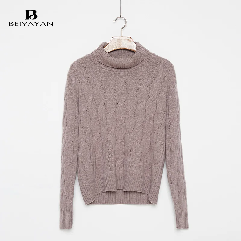 Beiyayan мода Водолазка Для женщин свитер argyle Топы корректирующие Винтаж Дамы