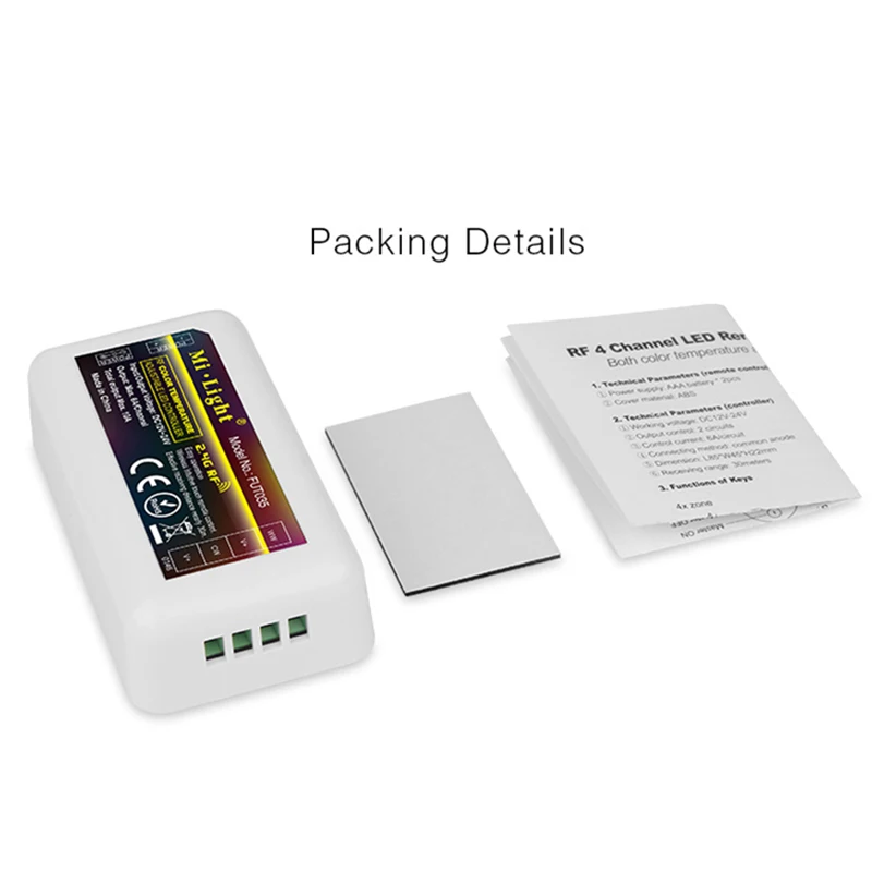 

Mi Light FUT035 2.4G RF wireless CCT dimmer remote control Dual White Brightness Adjustable for WW/CW CT led strip