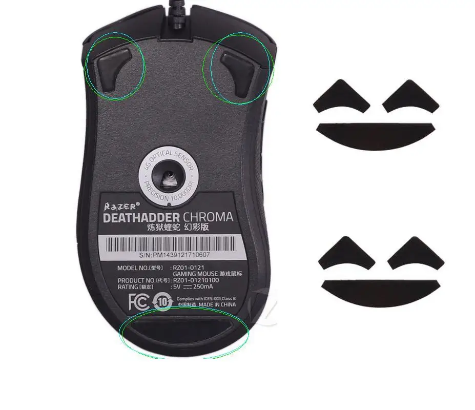 50 шт. коврики для мыши Razer DeathAdder Chroma|mouse pad|mouse feetpad for mouse |