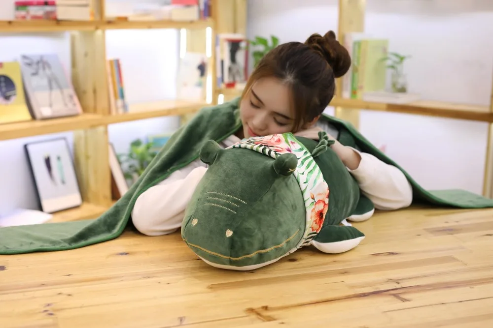 1 шт. мягкий Kawaii крокодил, Акула с одеялами плюшевые игрушки, забавные плюшевая зверушка кукла для детей диван Милая Подушка
