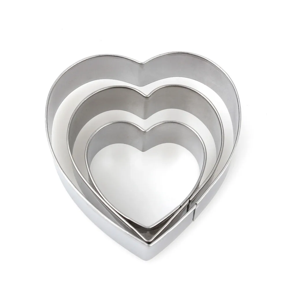 3 шт./компл. сердце Форма оригинальные формочки для печенья в виде украшения