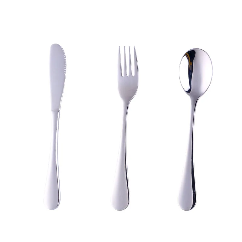 Silver 24 pieces Роскошные черные столовые приборы для детей, набор столовых приборов из 24 предметов, набор столовых приборов для Золотого ресторана, посуда из нержавеющей стали, набор серебряных изделий для детей - Цвет: Silver 24 pieces