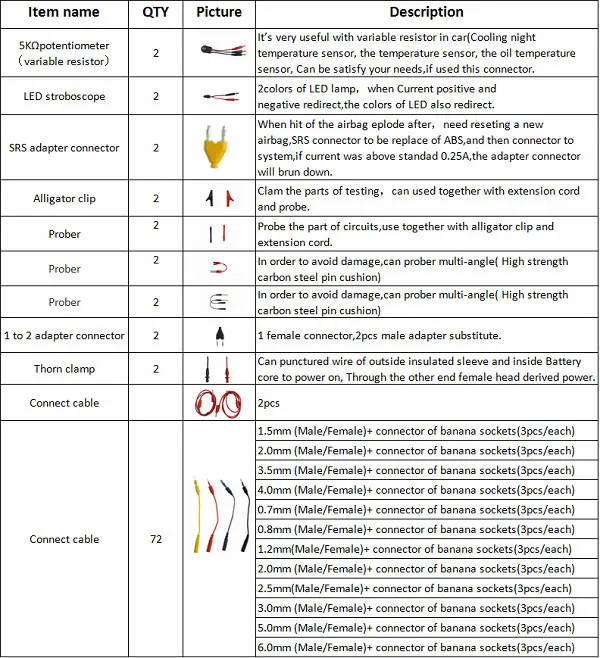 Automotive Testing Leads electrical testers Multifunctional circuit wiring cables free shipping | Автомобили и мотоциклы