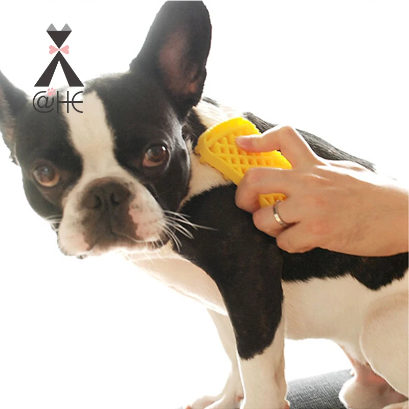 @ HE массажная силиконовая щетка с короткими волосами для собак профессиональный
