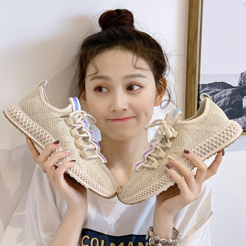 FAN PAO/Новинка 2019 года сезон лето 4D подошва белый Yeezys Boost женские студенческие