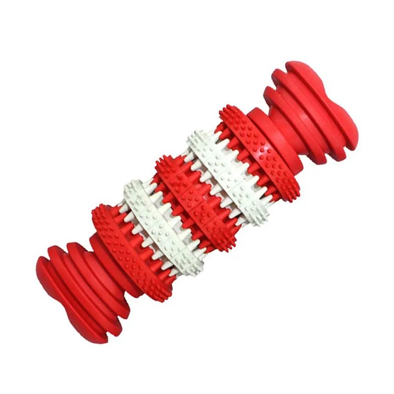 red FML домашнее животное игрушки для собак Интерактивная собака жевательная игрушка лечение игры диспенсер еды аксессуары для собак Фидер инструмент для чистки зубов - Цвет: red