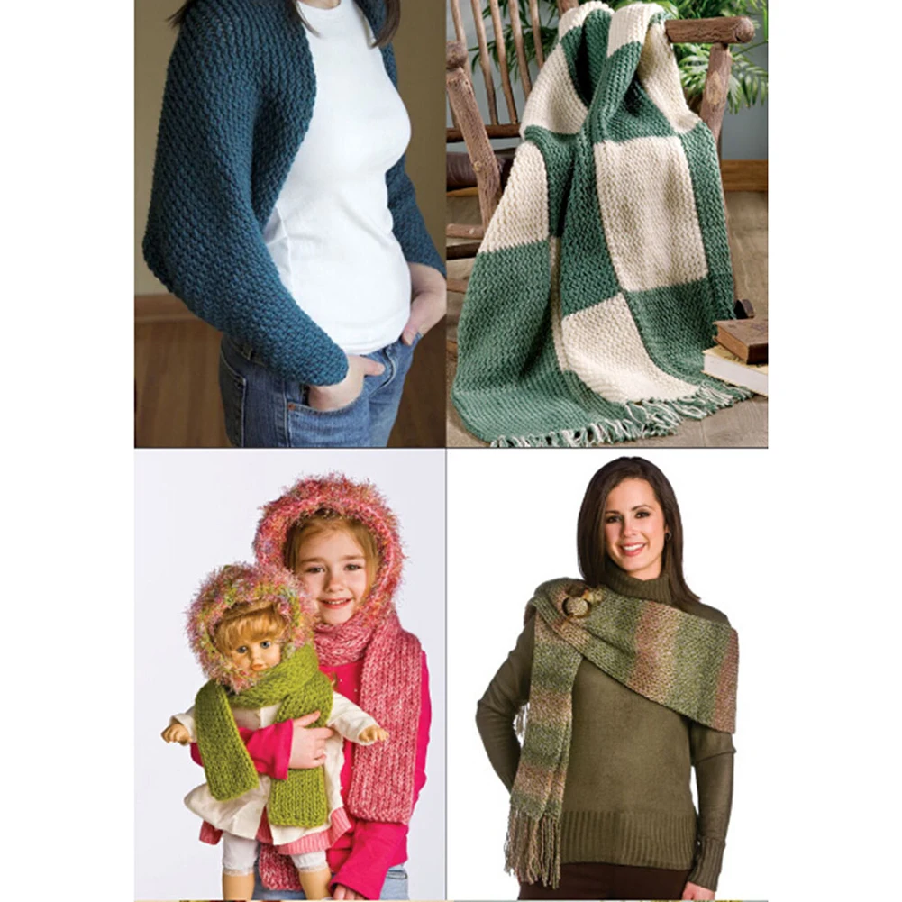 4 Размеры красочные Вязание машина жгутовых полосок комплект круглый кулон