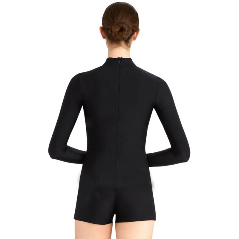 Балетный купальник балетный Женский длинный рукав высокий воротник