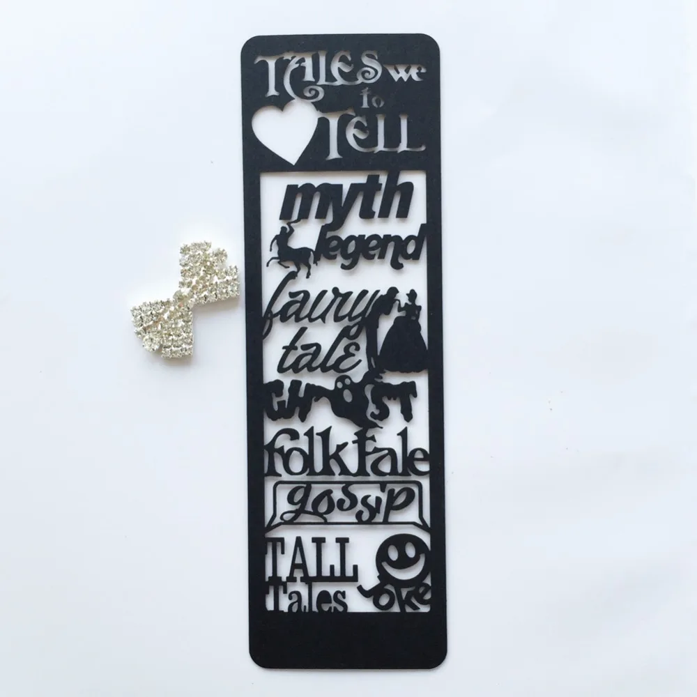 100 шт. индивидуальные слова на толстой черной бумаге лазерной резки Закладка