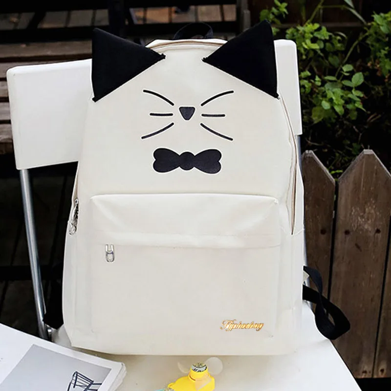 Hjphoebag Cat Модные женские практичный рюкзак Искусственная кожа мягкая ручка