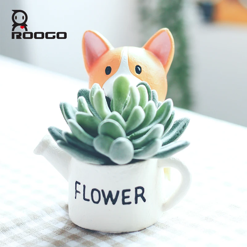 Цветочный горшок Roogo мини для растений современный желтый домашний питомец
