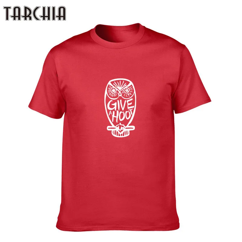 

TARCHIA Men Tops Fashion Animal Owl Cartoon Men T Shirt Summer Men T-Shirts 100% Cotton Hip Hop T-Shirt Camiseta Masculino