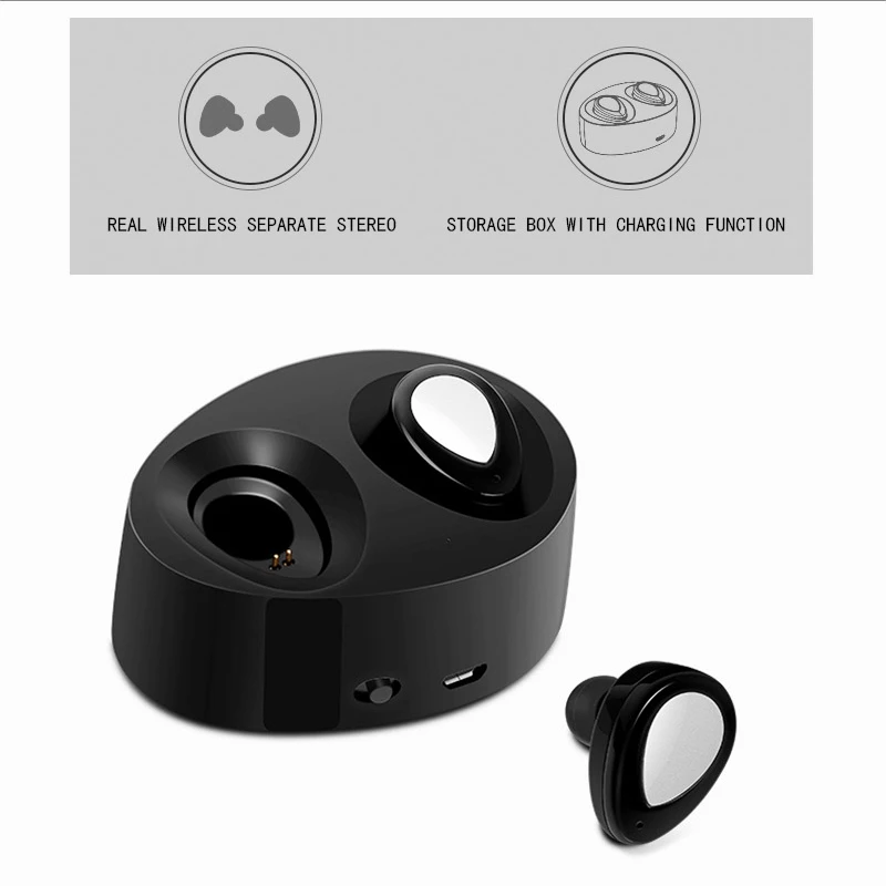 Наушники вкладыши Ubit K2 беспроводные Bluetooth наушники с портативным зарядным