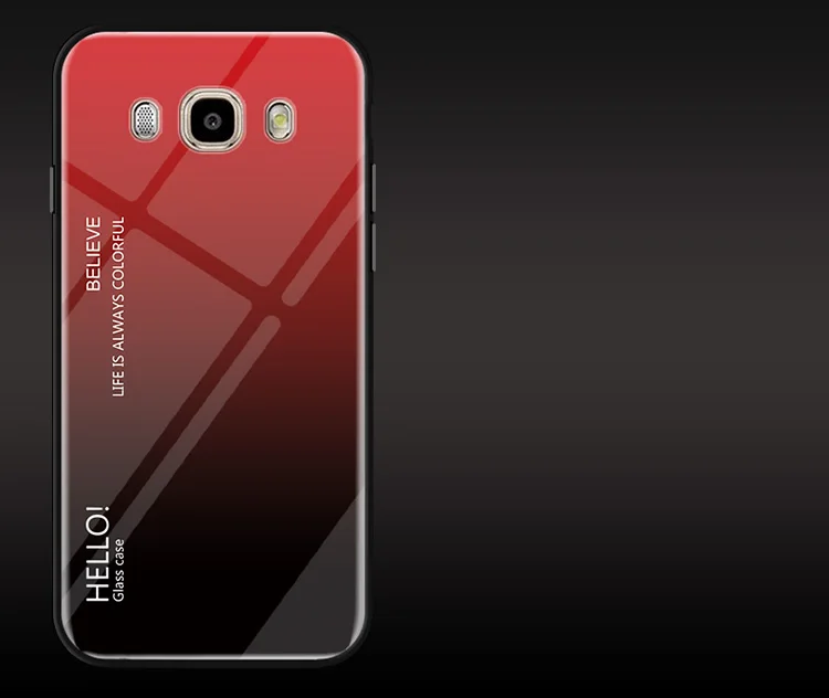 style 04 Чехол для Samsung Galaxy J7 J5, роскошный жесткий защитный чехол из закаленного стекла с градиентом для samsung j7 J710 J510 - Цвет: style 04
